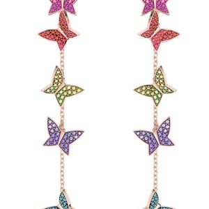 Swarovski multi colored butterfly dropped earrings